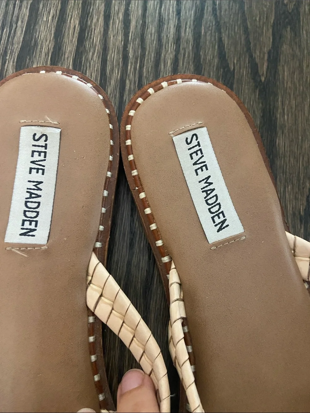 Steve Madden Braided Knot Slide Sandals in Light Beige